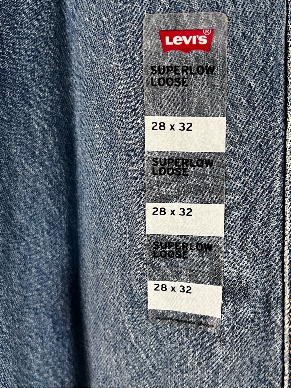 Levi’s Superlow Loose Cargo Jeans Women’s 28x32 NWT Blue Denim Low Rise Wide Leg - Picture 3 of 6